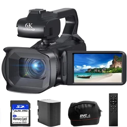 KOMERY Full 4K Professional Video Camera 64MP WiFi Camcorder Digital Cameras Streaming Camera Auto Focus Camcorders 4.0