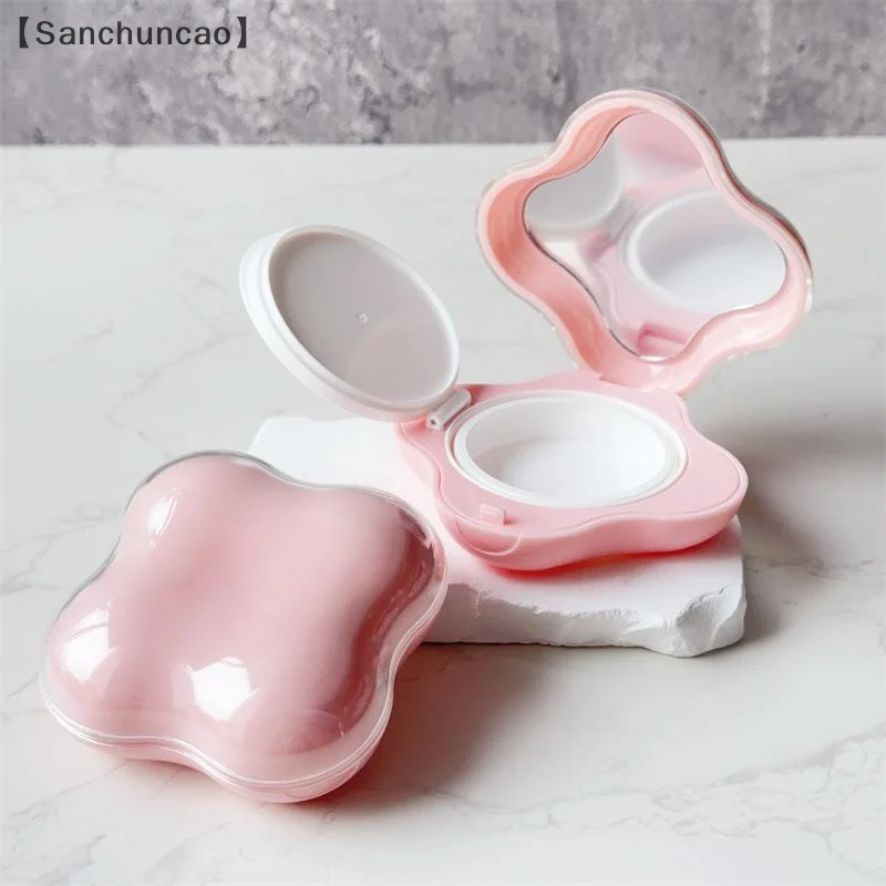 〔San〕15g Empty Flip Cushion Box Powder Box Portable Cosmetic Makeup Case BB Cream /Foundation/ Blusher Container With Mirror