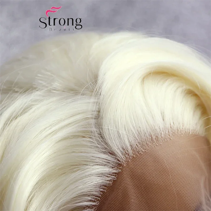 Parrucca corta in pizzo Bob Parrucca anteriore in pizzo sintetico riccio biondo per le donne Parrucche sintetiche resistenti al calore con linea sottile naturale