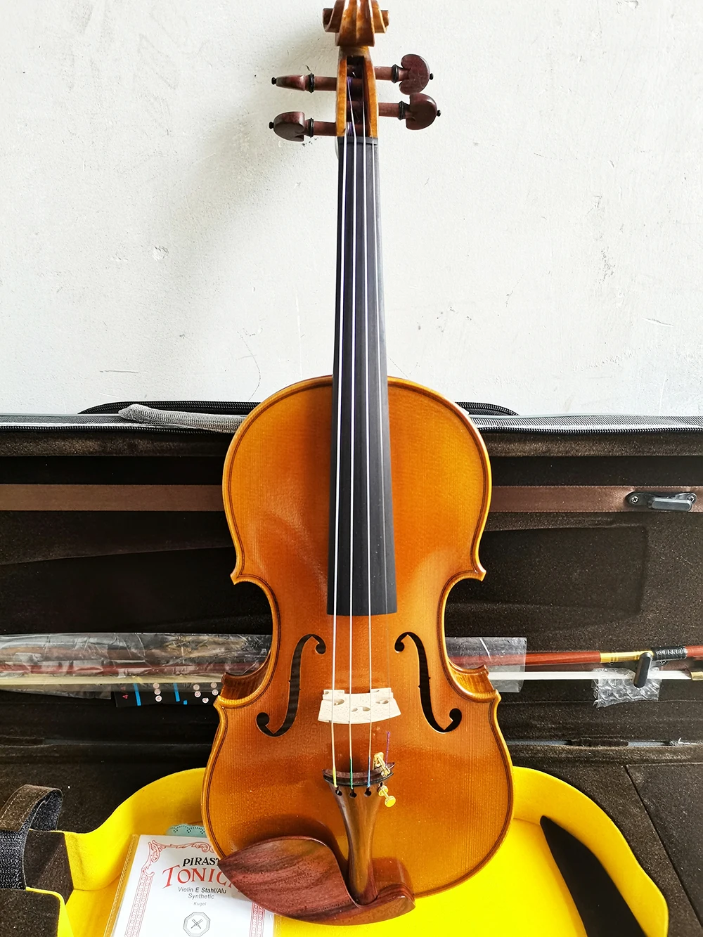 100% Handmade Violin strong tone ！Italian retro Oil Varnish Violin 4/4 Professional Golden violino