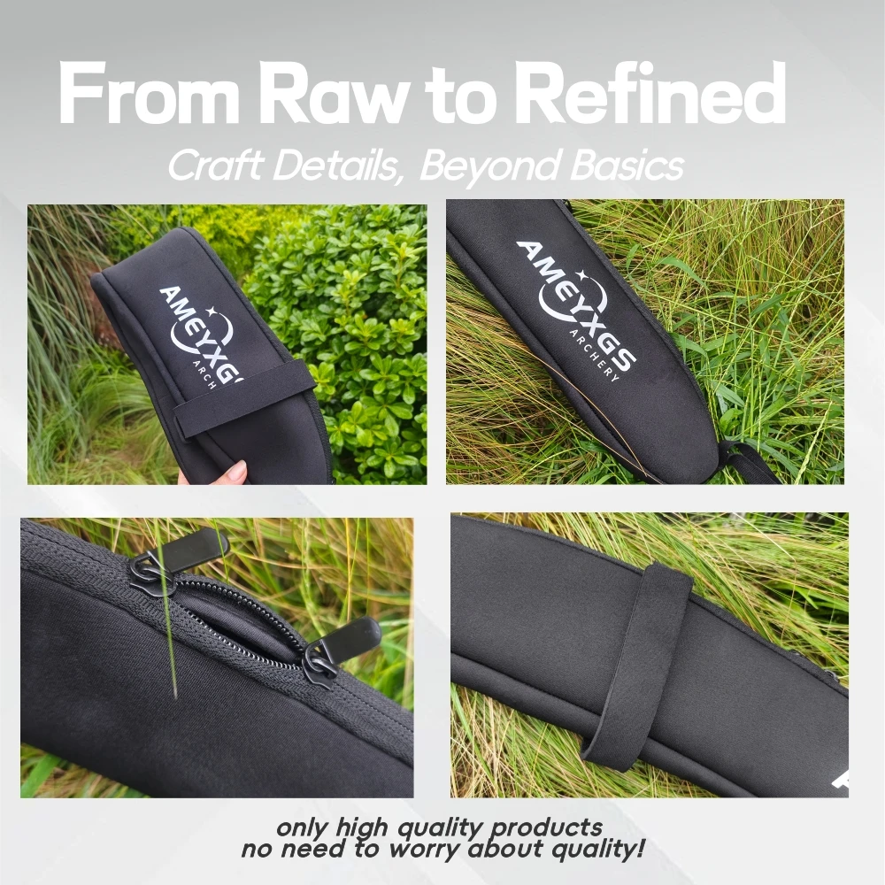 Waterproof Diving Cloth Archery Bow Riser Case Cover Bag with Fastener for Recurve Takedown Longbow Hunting Protection