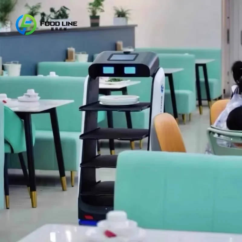 Customized Intelligent Commercial Delivery Robot LDS+VSLAM Navigation IP65 Rated 48h Runtime Auto Charge Food Delivery Robot