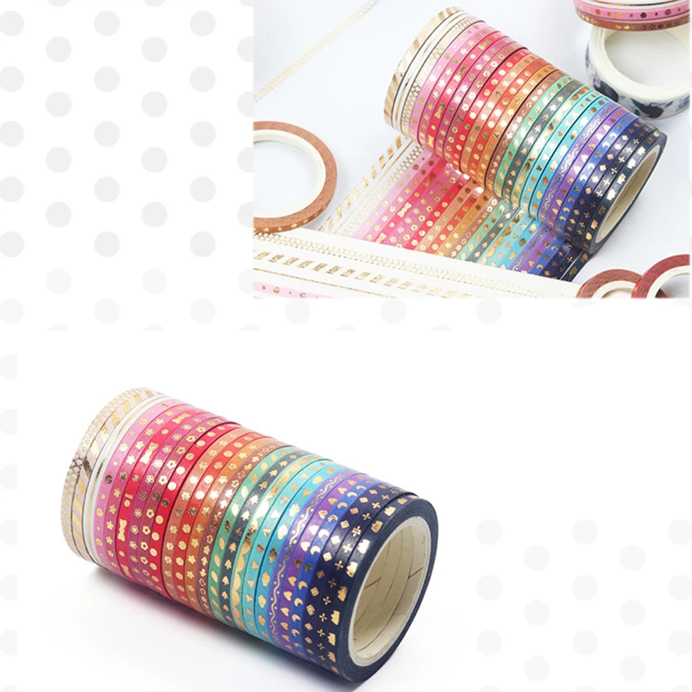 

24 Rolls Washi Tape Set for Decoration DIY Gift Wrapping Photo Album Creative Paper Fine Line Arts Crafts Stationery