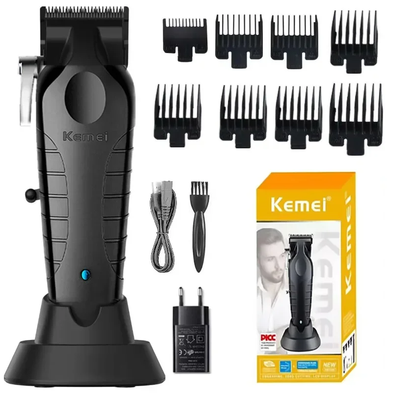 Kemei Men's Professional hair clipper Barber Electric Barber hair trimmer Adjustable cordless hair cutter Machine Rechargeable