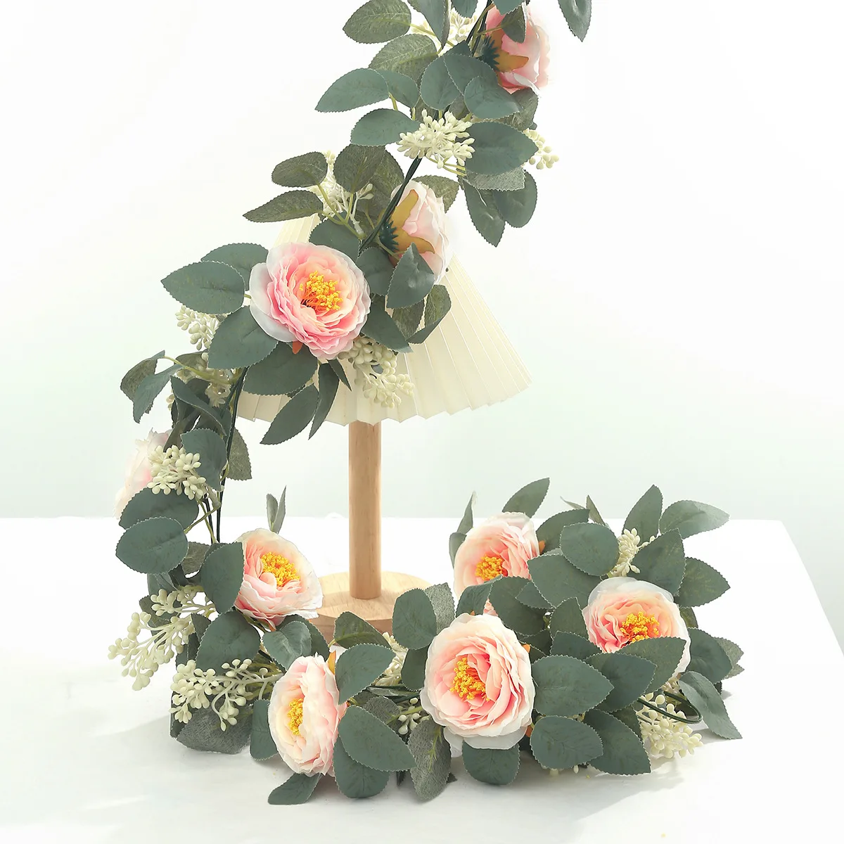 

Artificial Peony Vines Fake Plant Vine Festival Party Decor Hotel Room Dining Tube Decoration Simulation Vine Pink White Peonys