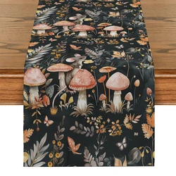 Mushroom Mouse Bird Bohemia Table Runner Kitchen Dining  Table Decoration for Indoor Outdoor Home Table Runners