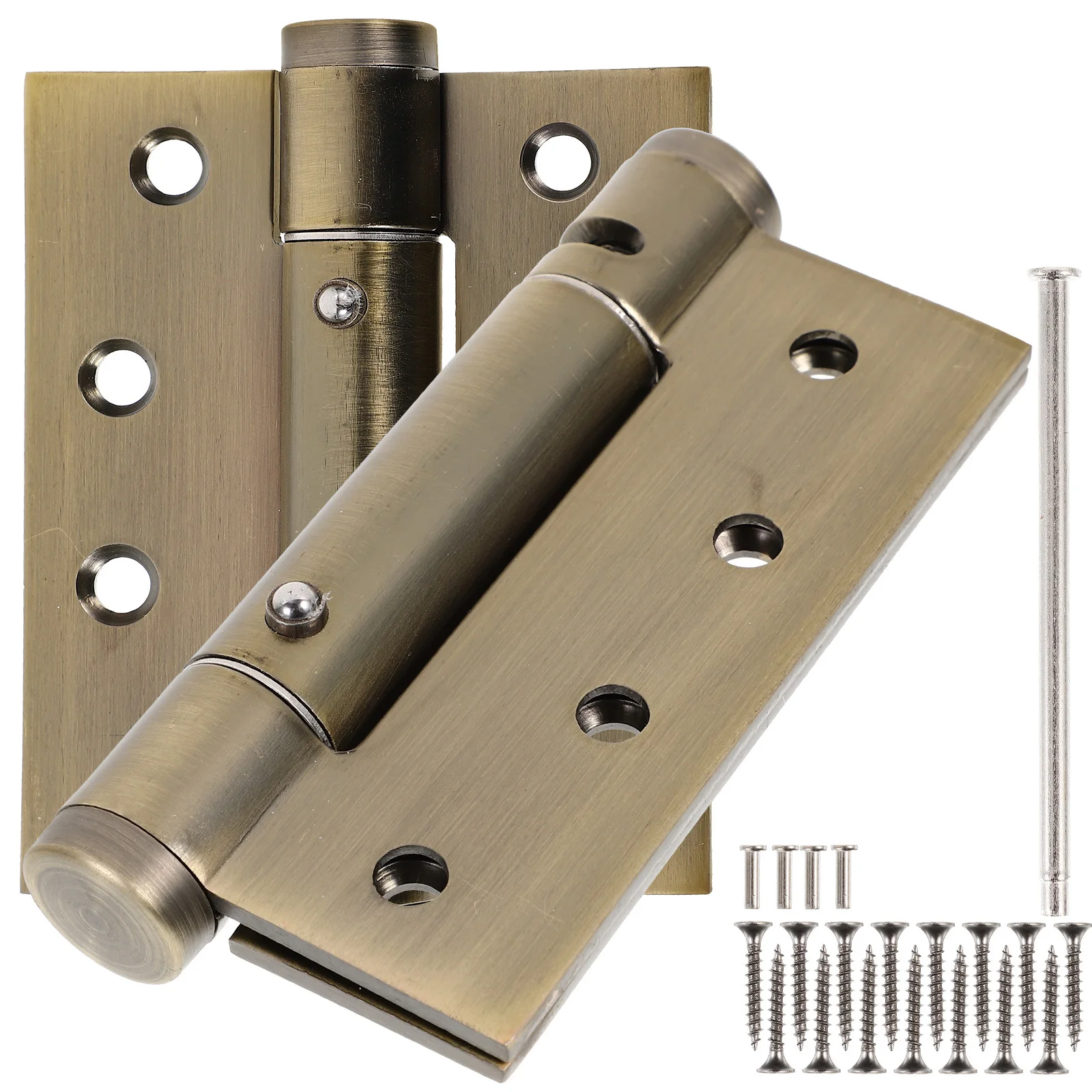 

2Pcs Spring Hinge Door Self Closing Heavy Duty Exterior Interior Hinge for Wood Screen Door Bathroom Pantry Closet