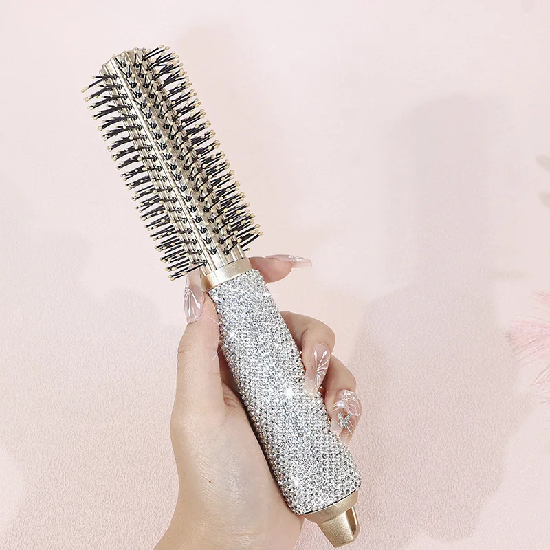 Diamond Set Anti-static Air Cushion Rolling Comb for Long Curly Hair Fashion Fluffy Massage High Appearance Level