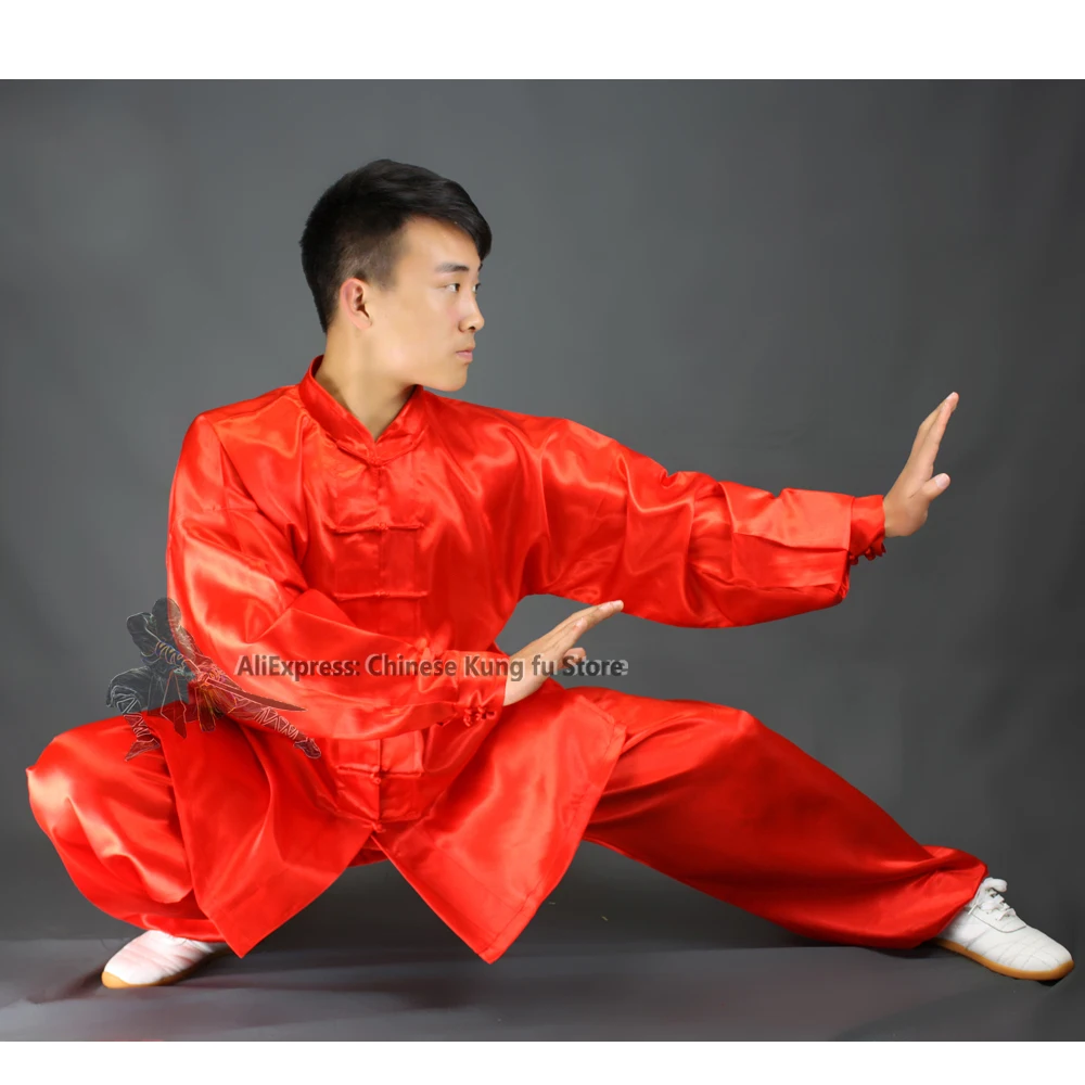 Male Female Tai chi Uniform Martial arts Kung fu Jacket and Pants Wing Chun Changquan Wushu Suit