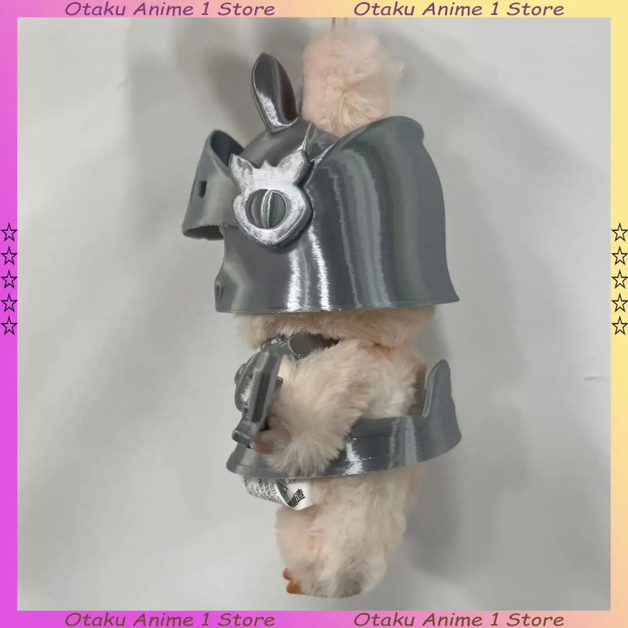 Neue 3D Rüstung Labubu Kleidung Dragon Slayer Ritter Rüstung Schwert Set Mini Plüsch Puppe Kleidung Mode Puppe Zubehör Geschenk