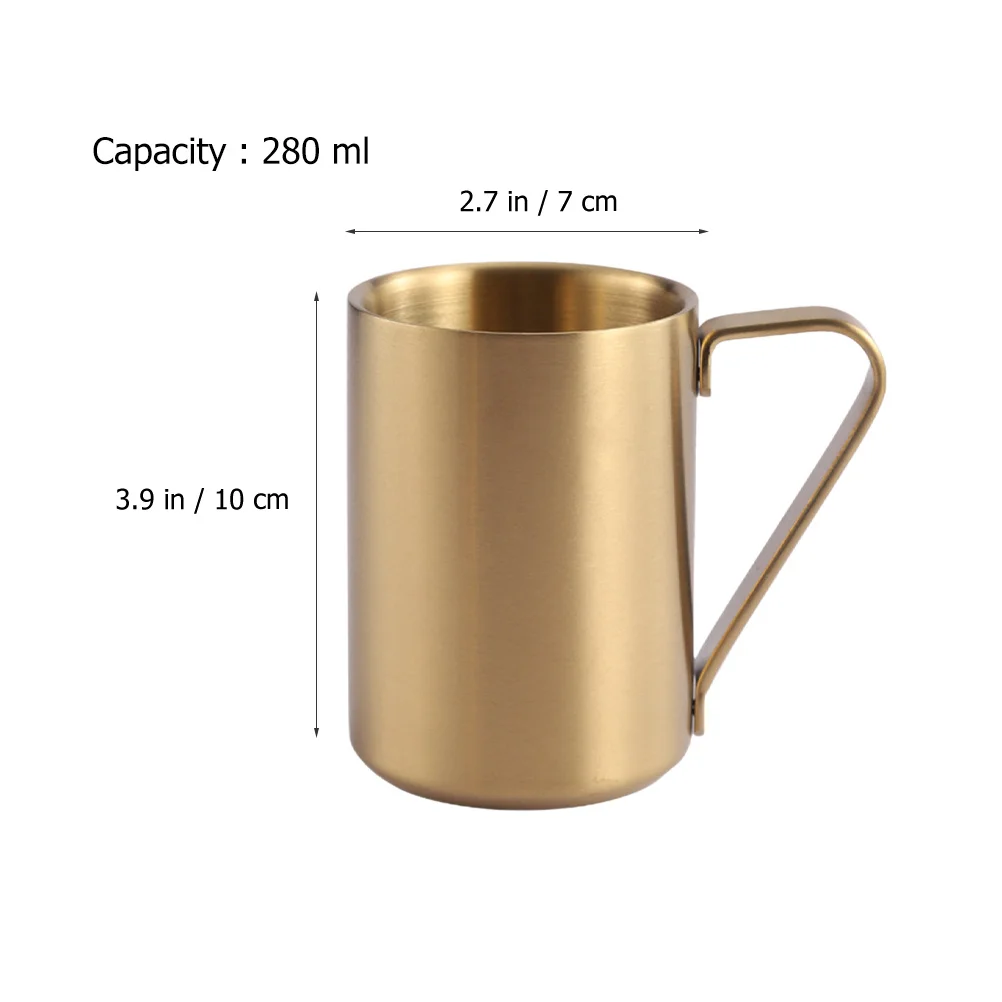 

Stainless Steel Coffee Cup 304 Metal Mug For Hot Cold Drinks Office Home Tea Beer Soup Camping Desktop Milk Cup