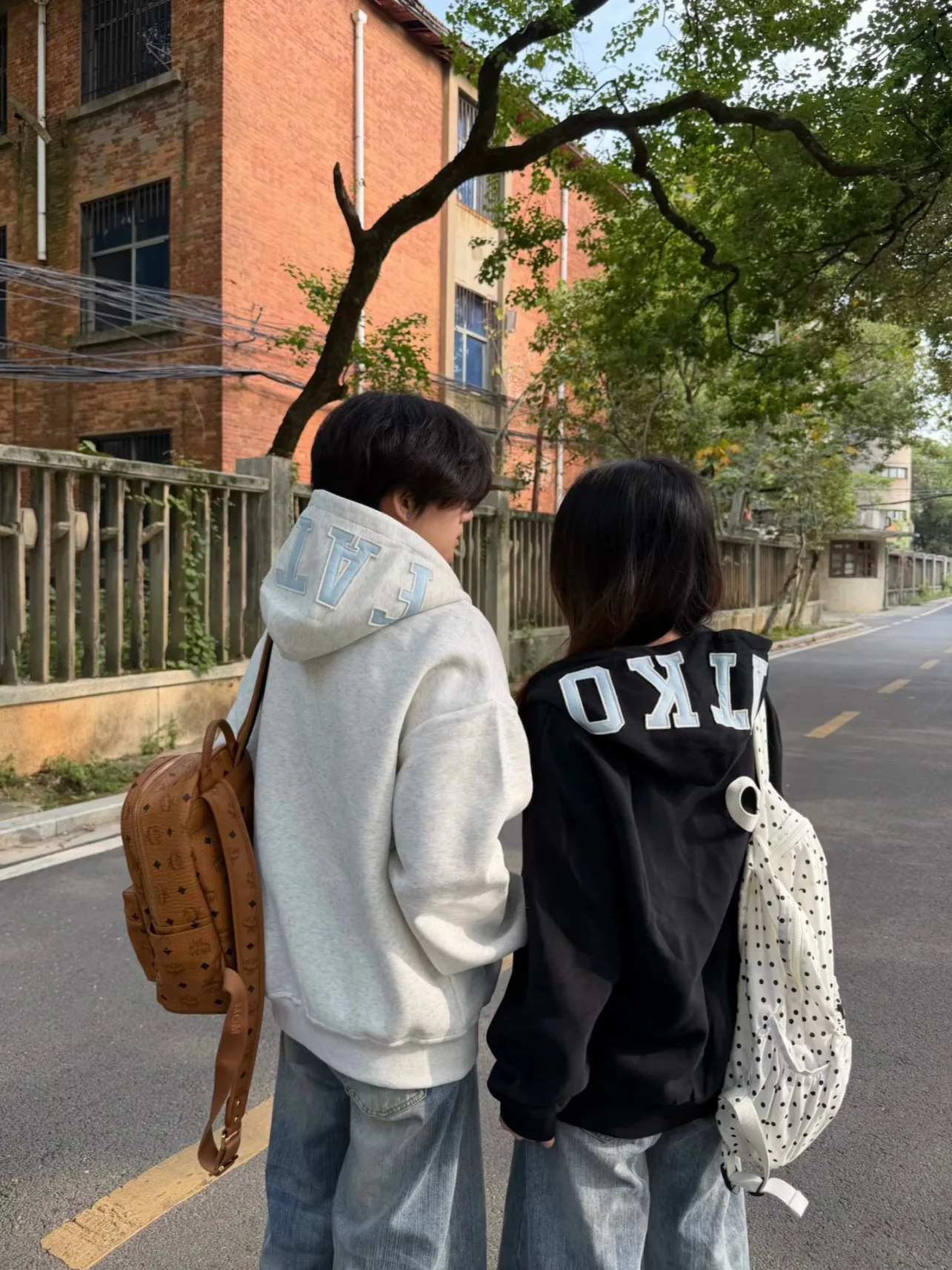 Retro American High Street Embroidered Hoodie Cardigan Women's Loose Casual Spring Autumn Couple's Trendy Brand Coat