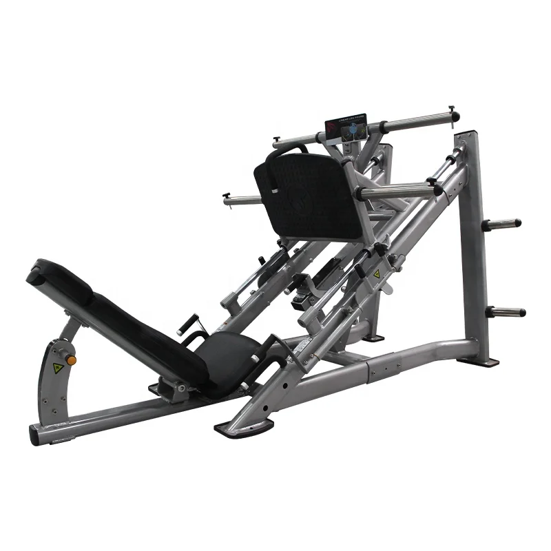 เครื่องกดขาแบบเชิงเส้นเชิงพาณิชย์ 45 องศา แบบวางแผ่นน้ำหนัก อุปกรณ์ออกกำลังกายสำหรับฝึกความแข็งแรงของขา 1
