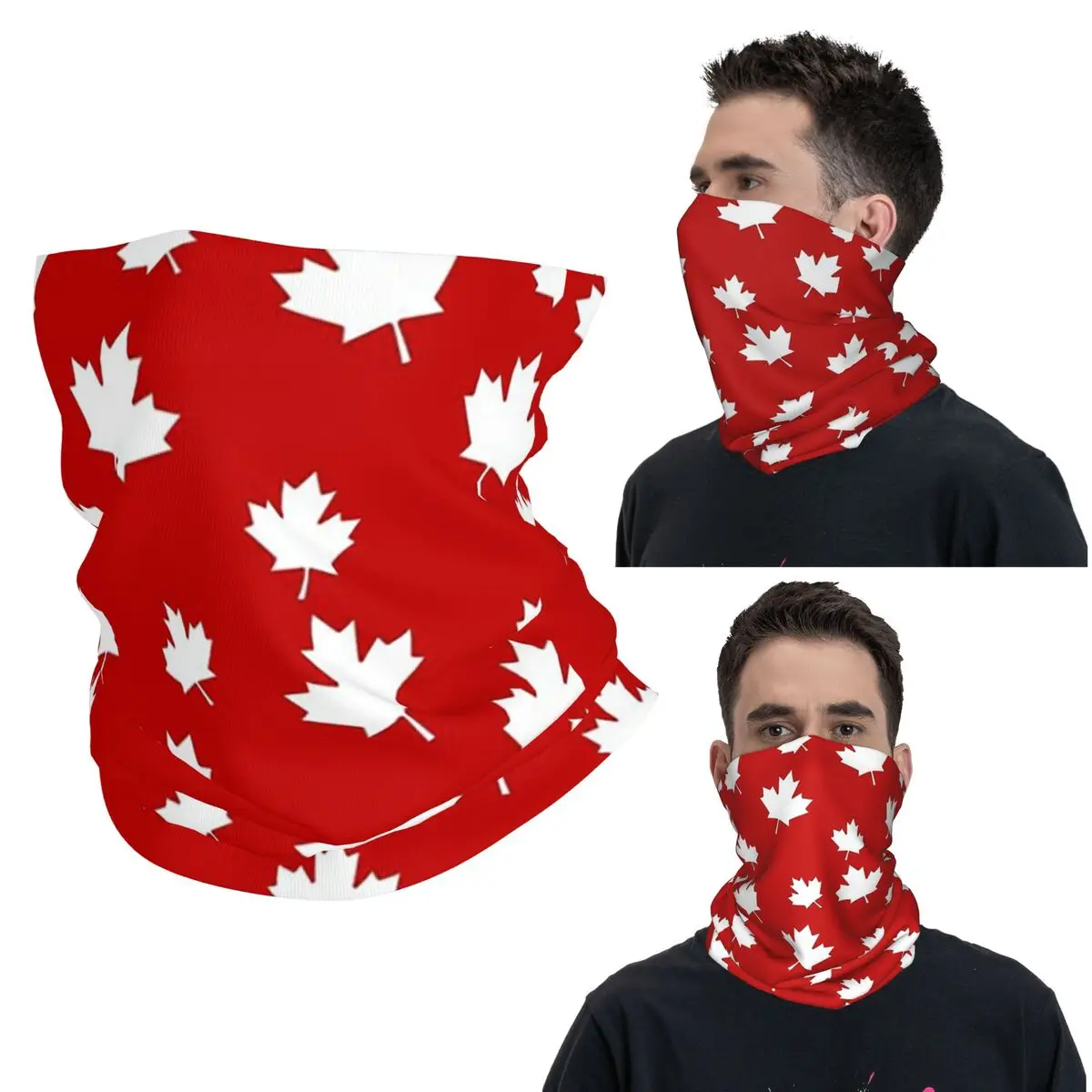 

Флаг Канады с кленовым листом, флаг Канады, бандана на шею, шарф с принтом, теплый велосипедный шарф для верховой езды, унисекс, для взрослых, моющийся
