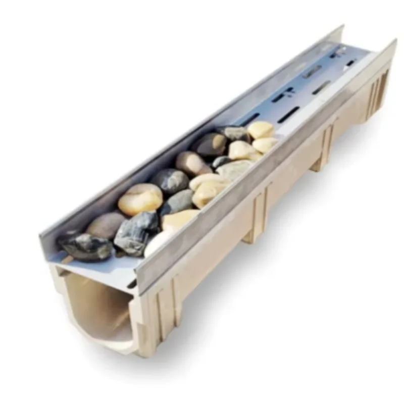 High Load Resin Trench Drainage System U Shape Channel Durable Swimming Pool Garage Floor Drain Rain Trench