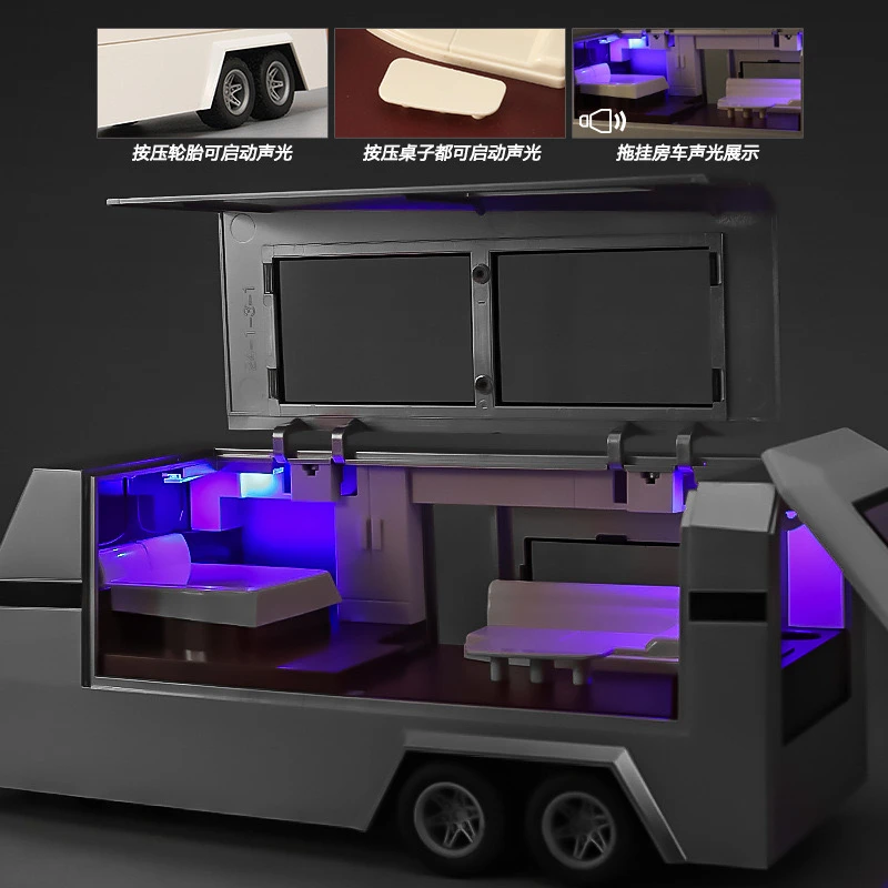 1/24 tesla modely liga modelo de carro simulação rv som e luz puxar para trás brinquedo das crianças coleção ornamento