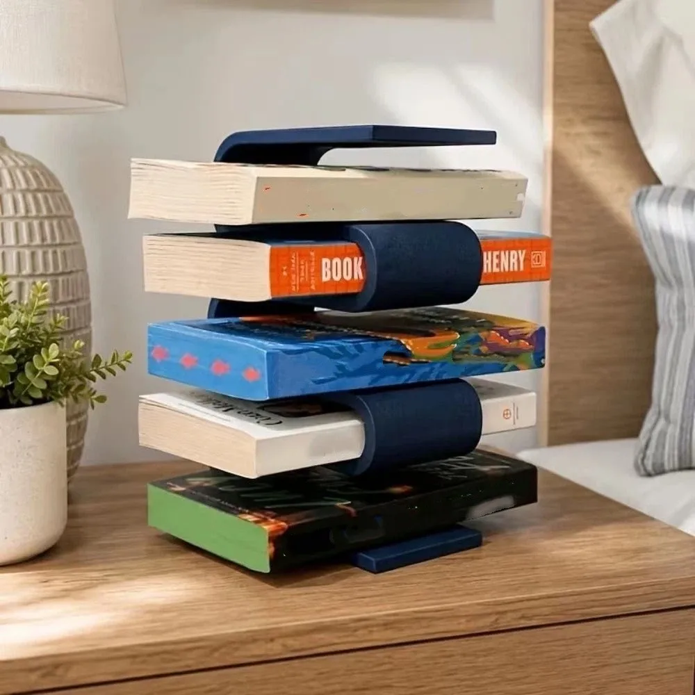 Home Decor 3D Printed Vertical Book Holder Multi-layer Creative Desktop Book Organizer Nordic Modern Book Shelf Office