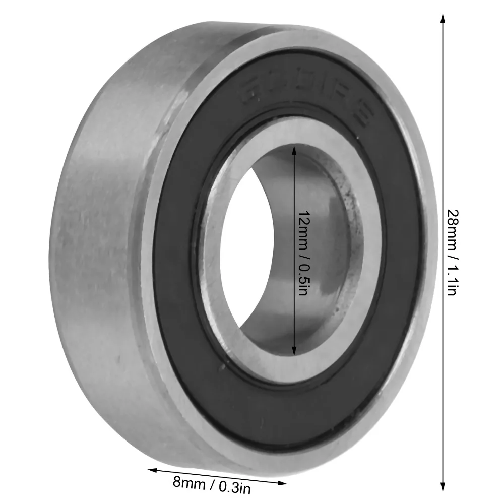 2 قطعة محامل سكوتر كهربائي الصلب 6001RS 12x28x8 مللي متر محامل العجلات المساعدة الخلفية الفضة ل Xiaomi M365/PRO/PRO2 #6