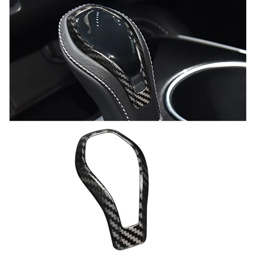 Car Gear Shift Knob Shifter Cover for Infiniti Q50 Q60 QX60 QX80 2018-2022 Interior Hard Real Carbon Fiber