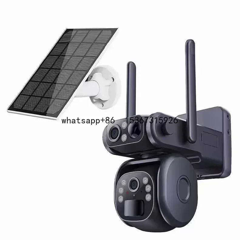 LTE Cellular 4G SIM Card CCTV Camera Outdoor 360 Pan Tilt Auto Track 2K Color Night Vision Solar-Powered Home Security Cameras