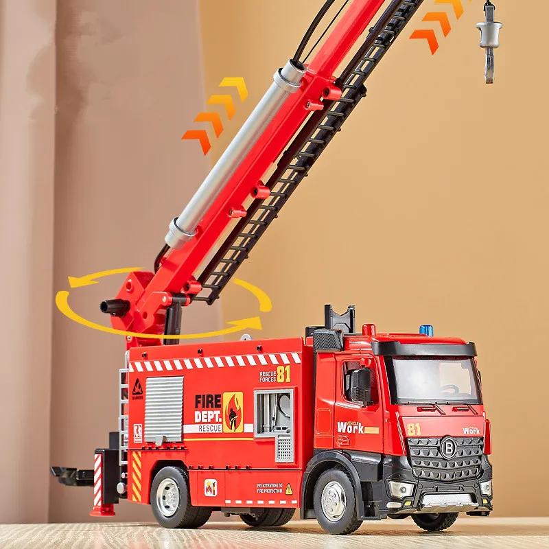 1: 32 alloy fire rescue car model,original packaging engineering car toys,decorative gifts,wholesale