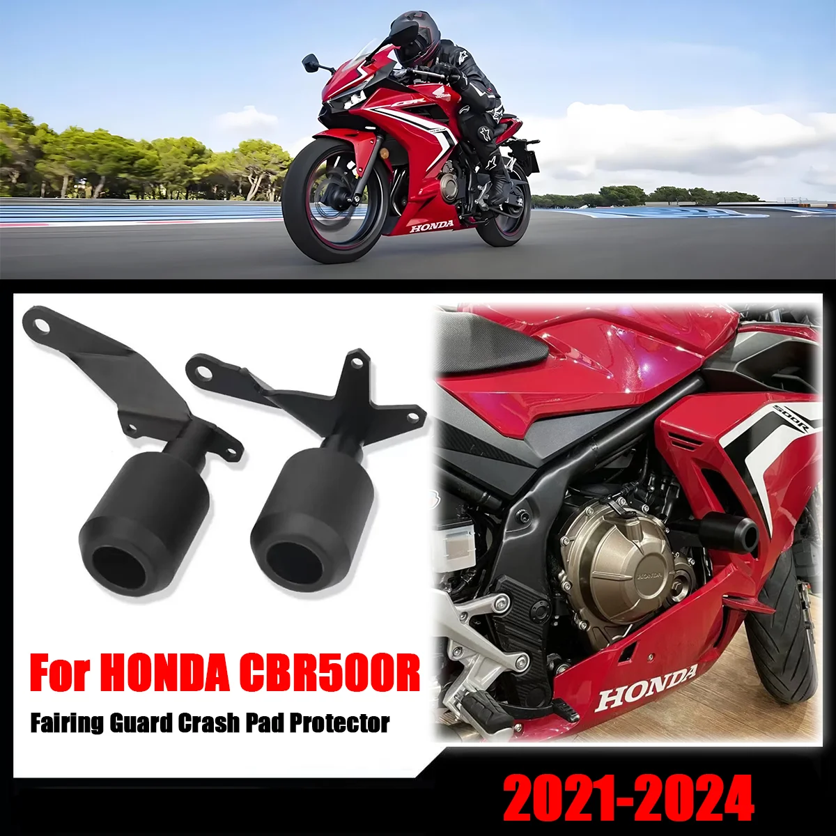 

CBR500R 2024 для HONDA CBR500R 2021-2024, защитная рамка для мотоцикла, слайдер, обтекатель, защита от ударов