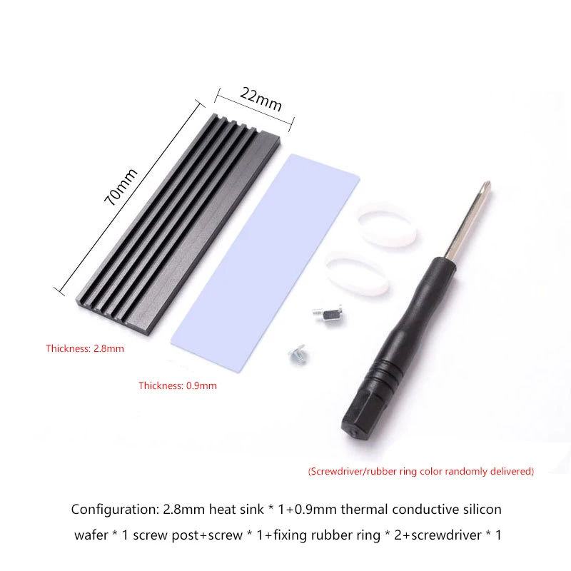 Desktop Computer Case M.2 SSD Solid State Drive Cooling Set Silicone Sheet Is Widely Compatible With Motherboard Heat Sinks