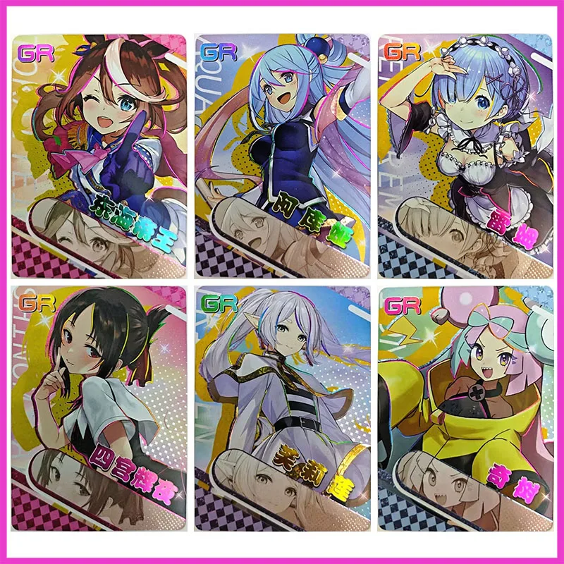 

Anime Goddess Story Rare GR Refraction Game Collectible Cards Aqua Rem Shinomiya Kaguya Frieren Iono Toys for boys Birthday Gift