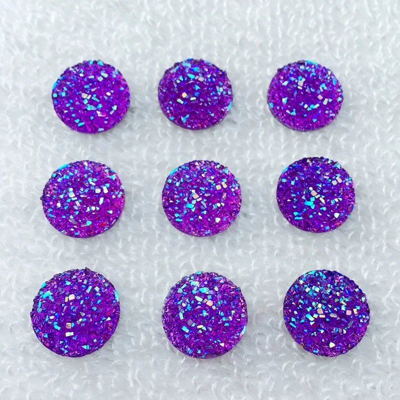 30pcs 14 millimetri di Pietra/Minerale Superficie Rotonda Della Resina di Flatback Cabochon del Mestiere di DIY Accessori di Strass button-A75