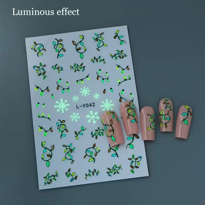 ثلاثية الأبعاد توهج في الظلام عيد الميلاد مسمار الفن ملصقات مضيئة سانتا كلوز مصابيح كهربائية شجرة عيد الميلاد الزنجبيل رجل عيد الميلاد مسمار الشارات