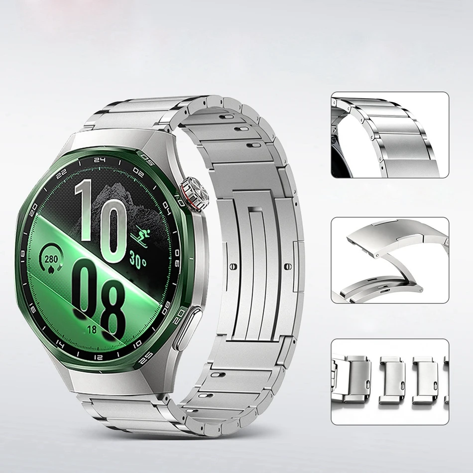 Całkowicie tytanowy pasek do Samsung Galaxy Watch 9 8 Ultra 2 2026 47mm Classic 40/44/46mm Huawei Watch GT 7/6/5 Pro Lekkie paski — zdjęcie produktu 5