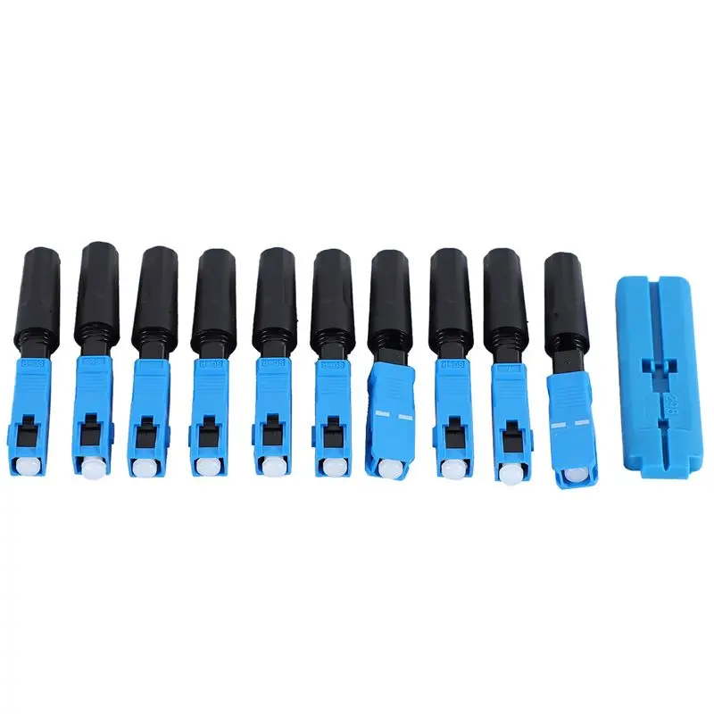 Leading-500X Embedded Sc Upc Fiber Optic Fast Connector Ftth Single-Mode Fiber Optic Sc Quick Connector Sc Adapter