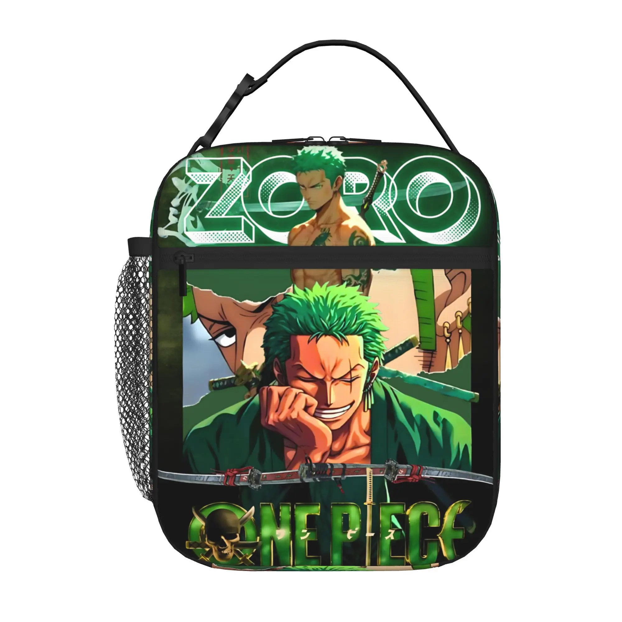 One Piece Anime Zoro Insulated Lunch Bag Meal Pack Rice Bag  bolsa Student Bento Lunch Handbag Insulation