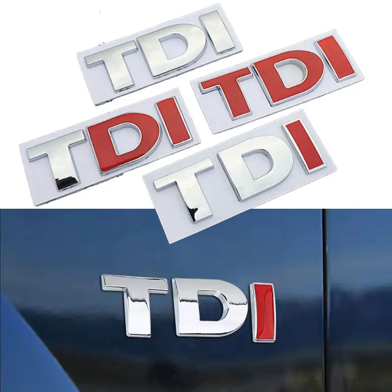 

3D Metal Self-Adhesive Letters TDI Logo Car Rear Trunk Stickers for MK2 MK4 MK5 MK6 MK7 TDI Emblem Badge Accessories