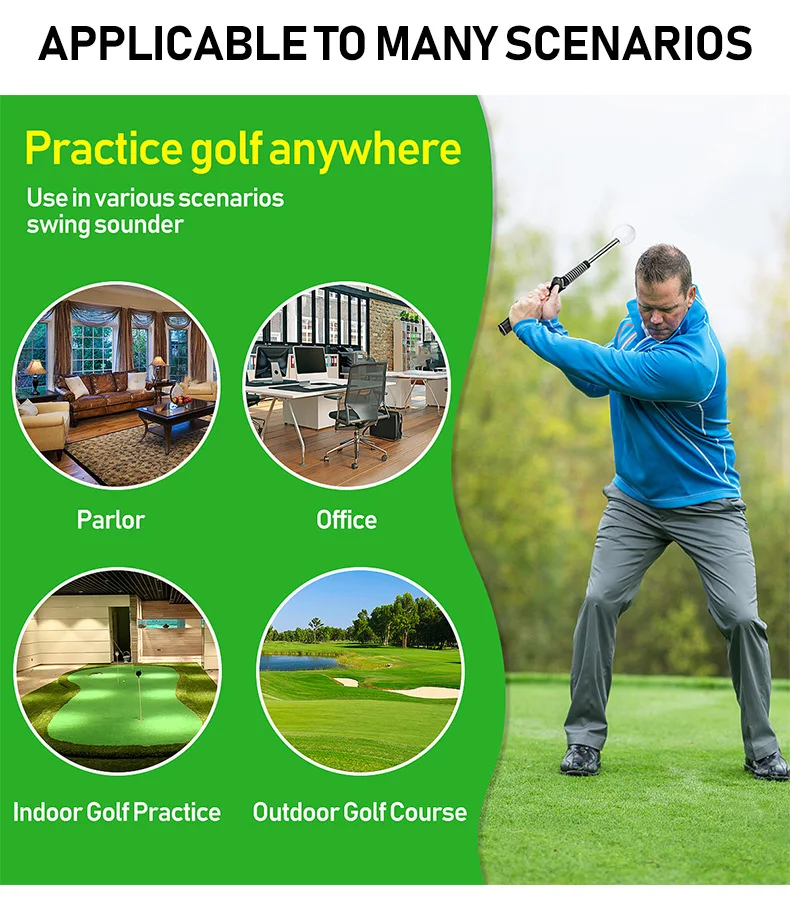 جولف الأيدي اليسرى واليمنى تلسكوبي سوينغ المدرب مصحح الوضعية ممارسة جولف سوينغ ممارسة قضيب تليسكوبي المدرب #6