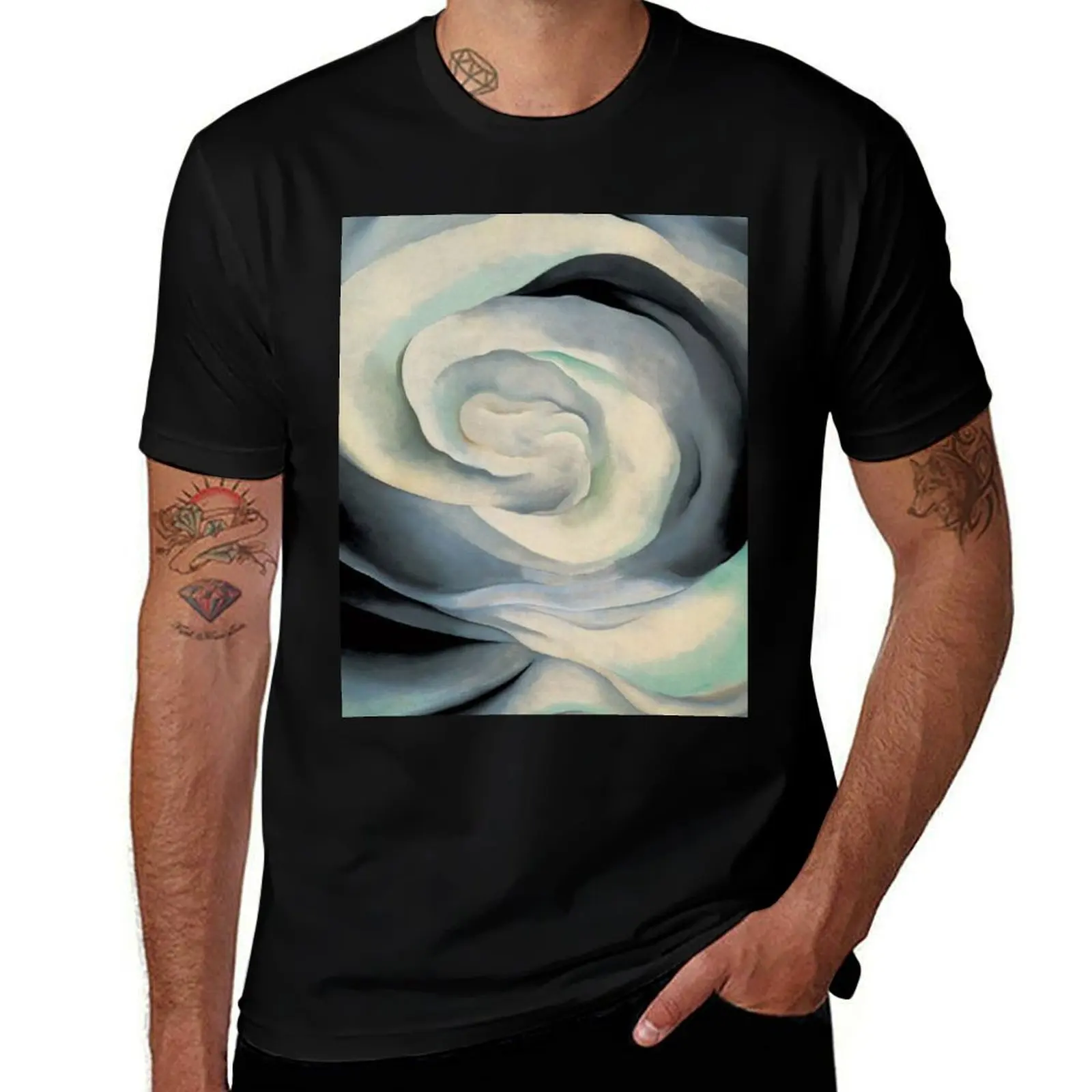 Georgia Flowers Abstract T-Shirt boys whites anime plain black t shirts men