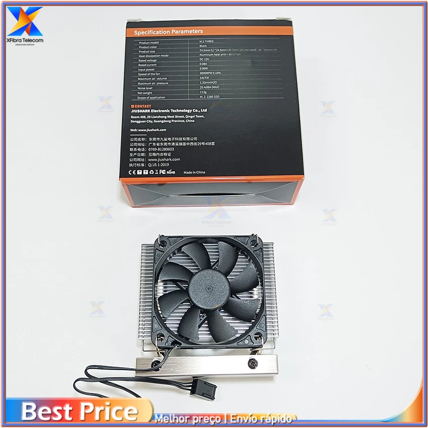 Solid State Hard Disk Radiator with Fan, SSD, PCI-E, NVMe, Heat Sink, M2, 2280, 100% Original, Desktop, PC Accessories