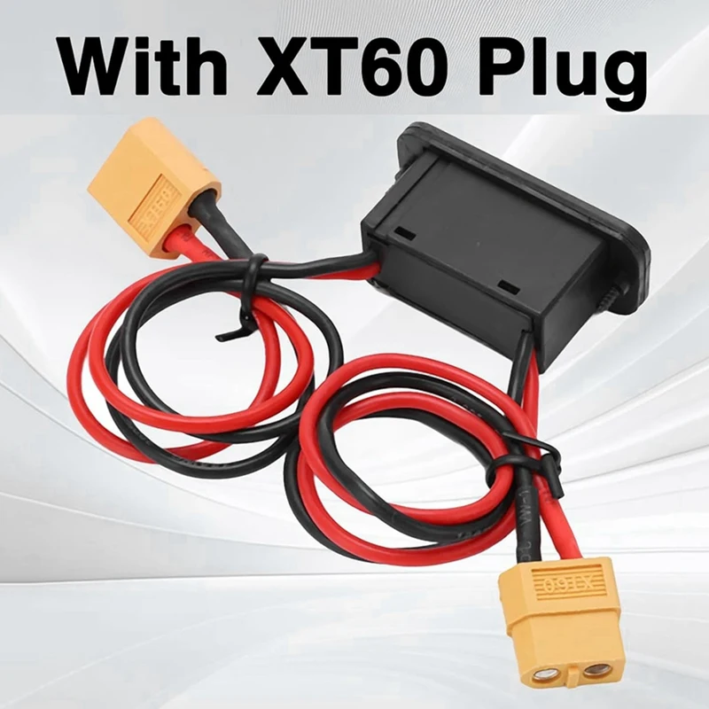 Переключатель самолета ABAE-RC, переключатель большого тока 18AWG с вилкой XT60, сверхмощный переключатель включения/выключения для радиоуправляемой модели самолета