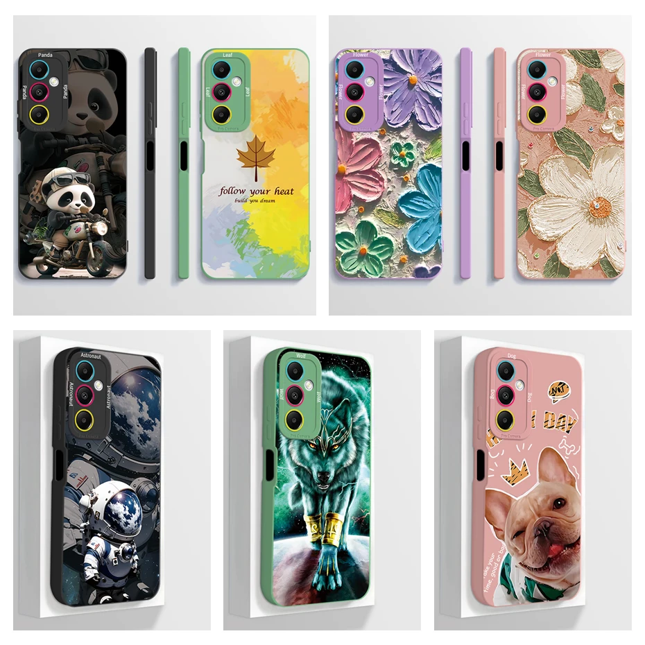 For Galaxy F15 5G Case Samsung M15 5G Back Cover Artistic Soft Liquid Silicone Bumper Funda For Samsung Galaxy F15 M15 5G Coque