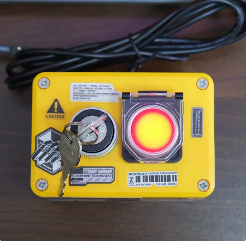 Desktop PC Case External Wired Power Switch, Dual Buttons for Host on/Off Control