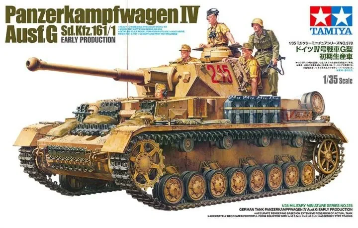 

Tamiya 35378 Масштаб 1/35, комплект модели танка, WWII, немецкий Panzer IV Ausf.G Sd.Kfz.161/1