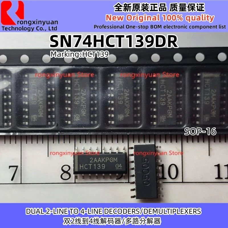 10 piezas SN74HC251DR HC251 SN74HC251D SN74HC259DR HC259 SN74HC259D SN74HC594DR HC594 SN74HC594D sn74hc139dr hc139 SN74HCT139D, nuevo