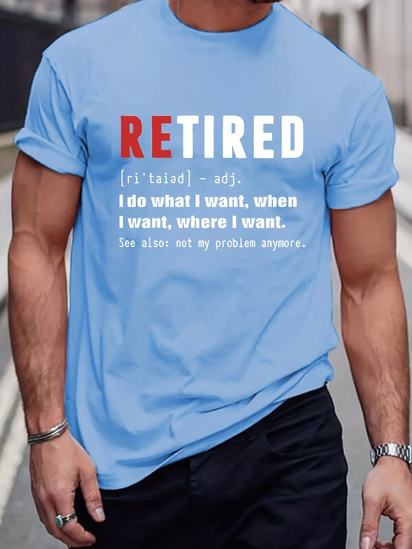 Funny Retired Slogan Pattern Print Men\'s T-shirt Oversized100% CottonGraphic Tee Men\'s Summer Clothes Men\'s Outfits Breathable