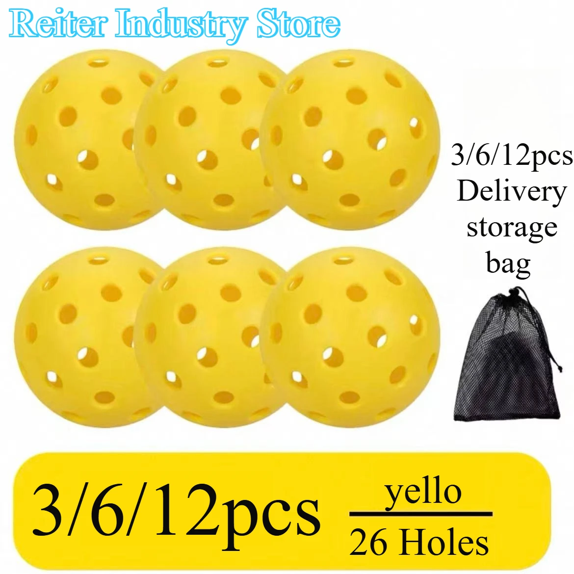3/6/12pcs Hole training ball 26 Holes Diameter 74mm Special indoor and outdoor training ball delivery bag for competition