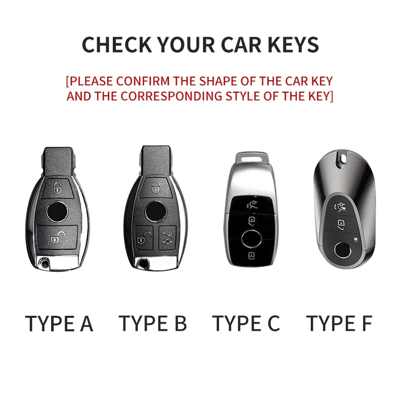 Suede Leather Car Key Case for Mercedes Benz E Class W213 W205 E200 E260 E300 E320 AMG CLA 2018 2019 2020 Remote Fob Shell Case