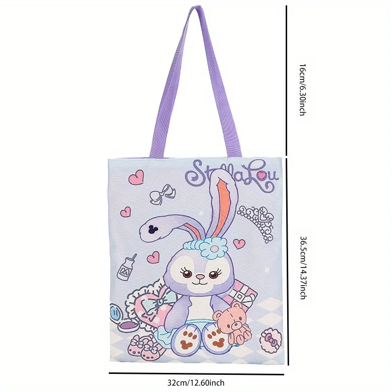 1pc Disney StellaLou cartoon handbag, large-capacity and versatile handbag, cute shoulder bag