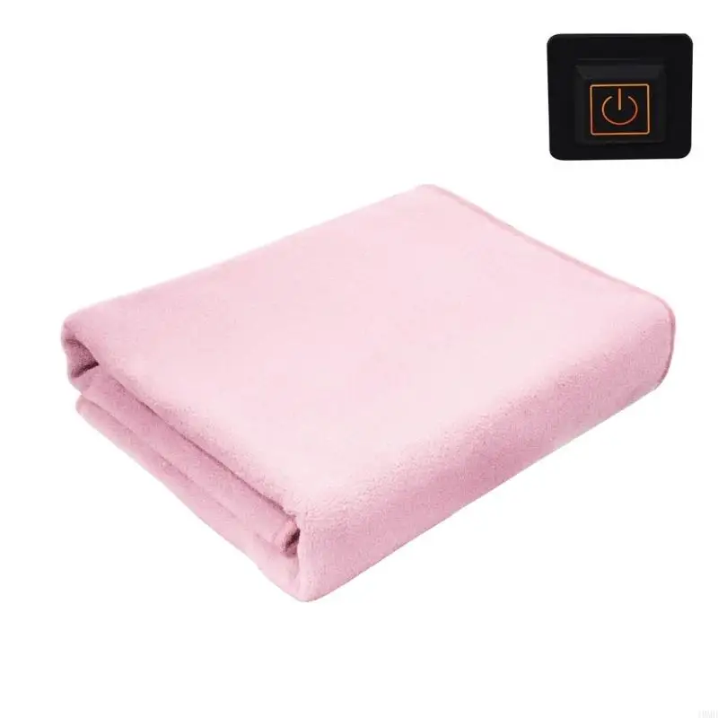 بطانية تدفئة كهربائية قابلة للنقل USB قابلة للتعديل للتحكم في درجة الحرارة وساعة من البوليستر الرقيق JOMD #3