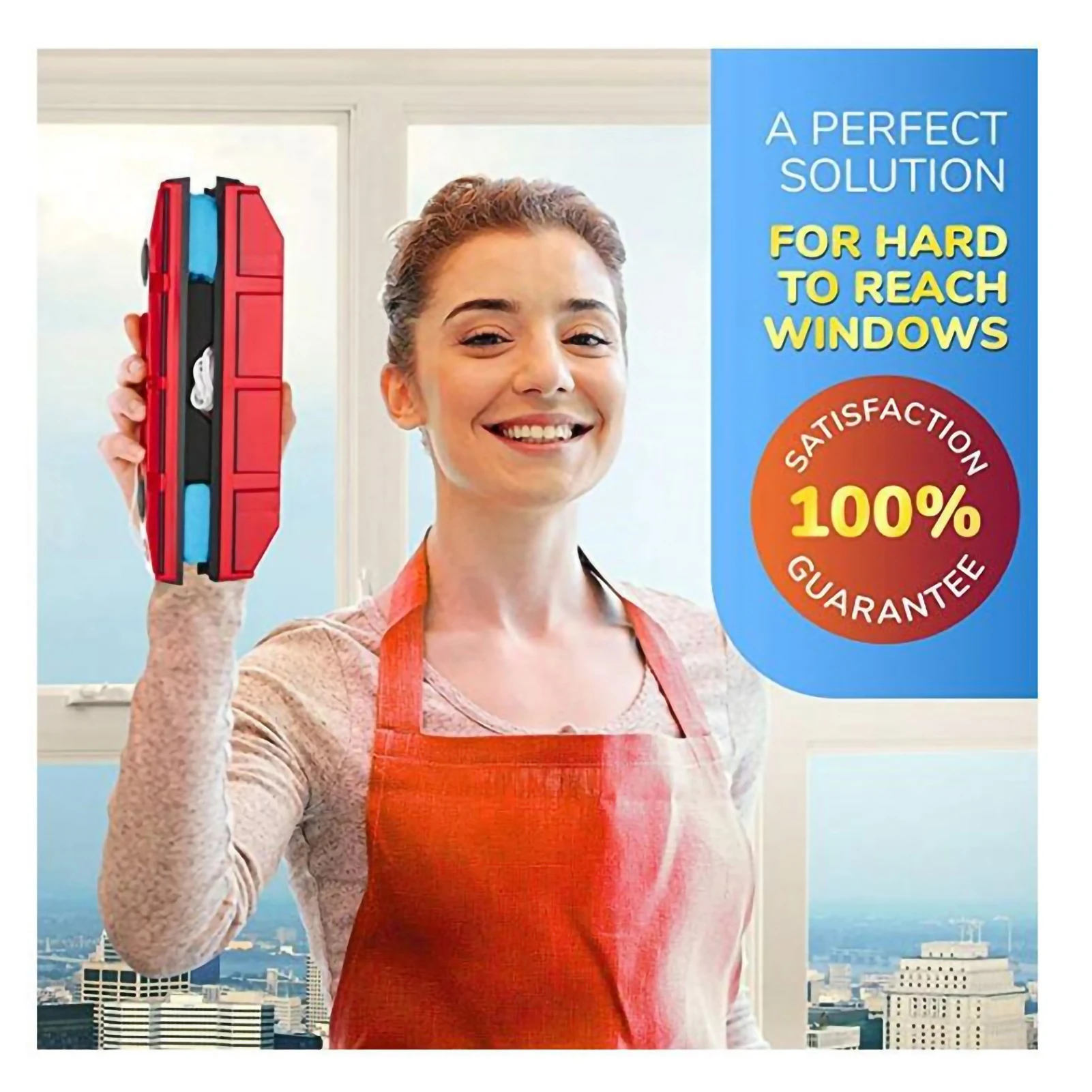 1 Pc Magnetic Window Cleaner Double-Sided Window Cleaning Glass Wiper Cleaning Tool For High-Rise Home Car Double Glazed Windows