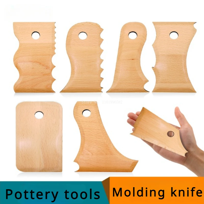 7 Pieces/set Pottery of Pull Billet Repair Billet Wxyloid Skeleton Knife DIY Ceramic Handicrafts Finishing Billet Edge Tools