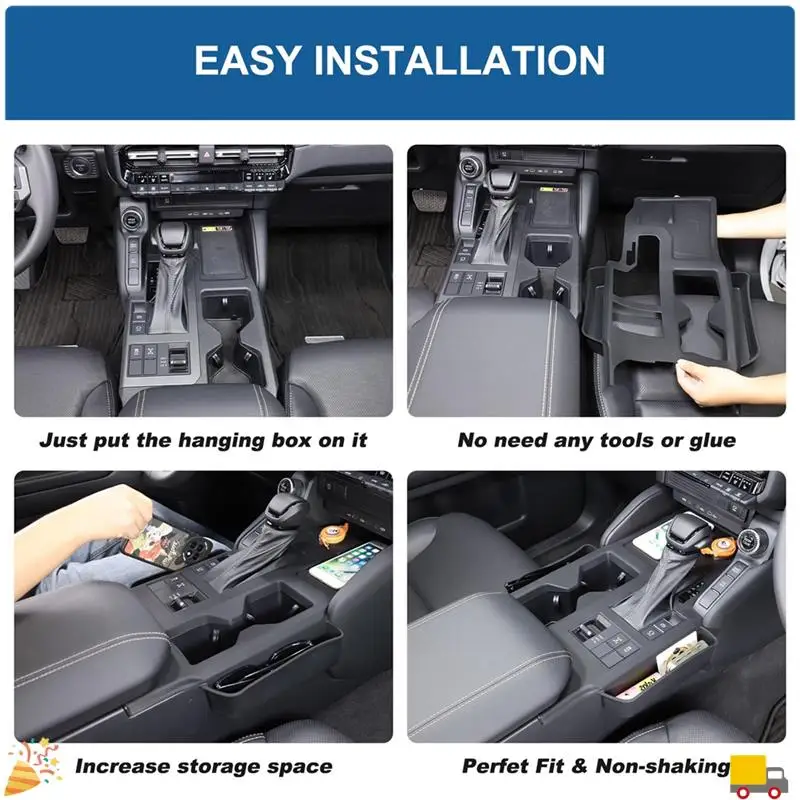 صندوق تخزين من السيليكون لوحة وحدة التحكم المركزية لتويوتا لاند كروزر 250 برادو J250 LC250 2024 2025 لوحة شحن لاسلكية #2